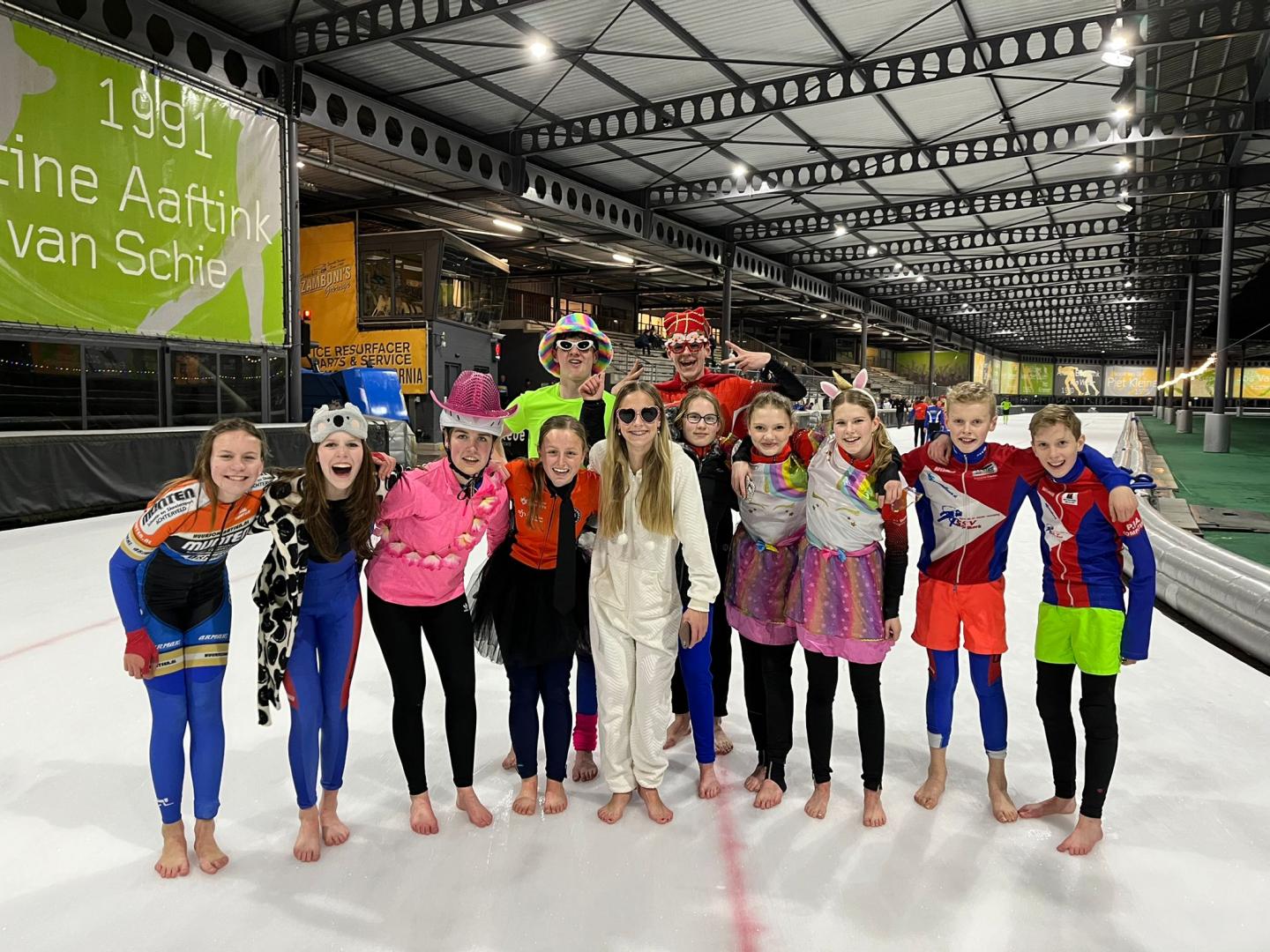 Laatste schaatstraining jeugd